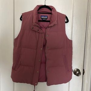 Pink Patagonia womens puffy down vest